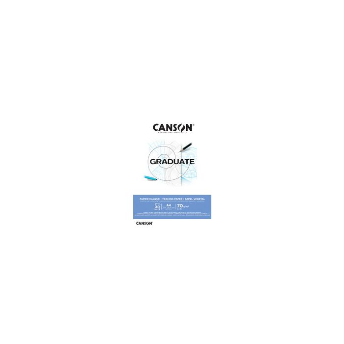 CANSON Bloc de calque GRADUATE, 70 g/m2, A4