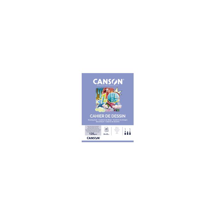 CANSON Cahier de dessin, uni, 120 g/m2, 240 x 320 mm