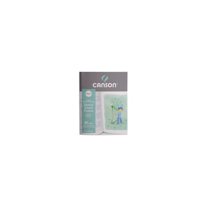CANSON Cahier poésie et chant, 120 g/m2, 170 x 220 mm