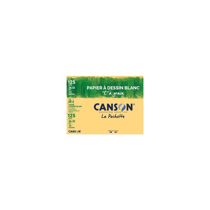 CANSON Papier à dessin "C" à grain, A3, 180 g/m2, blanc