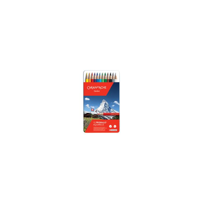 CARAN D'ACHE Crayon de couleur PRISMALO Aquarelle, 12 pièces