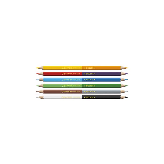 CARAN D'ACHE Crayons de couleur SWISSCOLOR BICOLOR Aquarelle