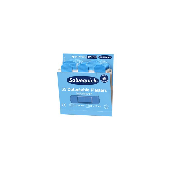 CEDERROTH Recharge Salvequick, pansement détectable bleu