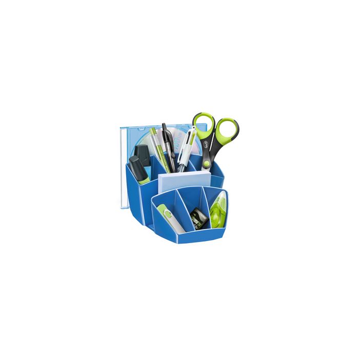 CEP Multipot à crayons GLOSS, 8 compartiments, bleu océan