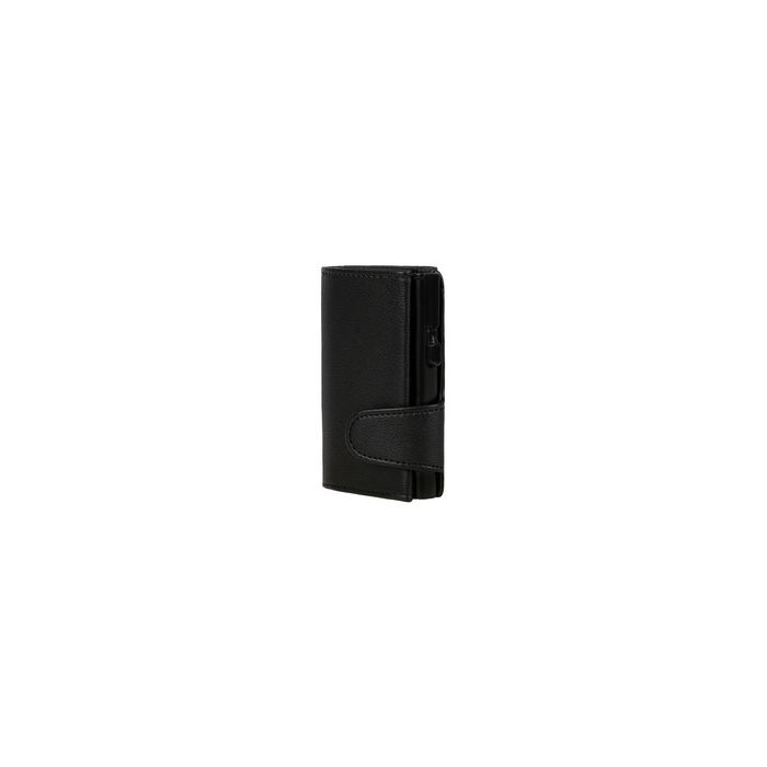 CLICKSAFE Porte-monnaie avec porte-cartes, simili cuir, noir