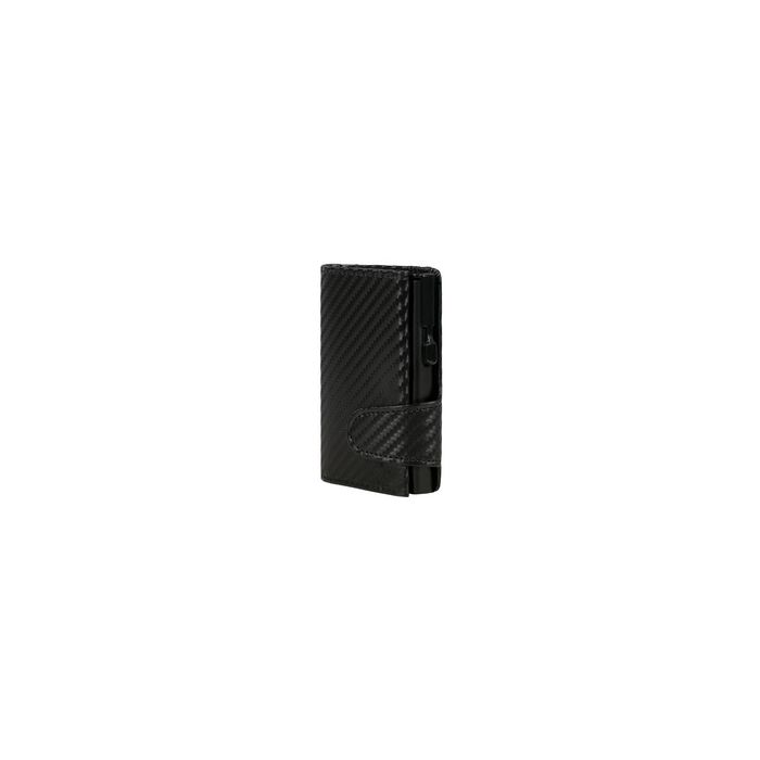 CLICKSAFE Porte-monnaie avec porte-cartes, simili cuir, noir