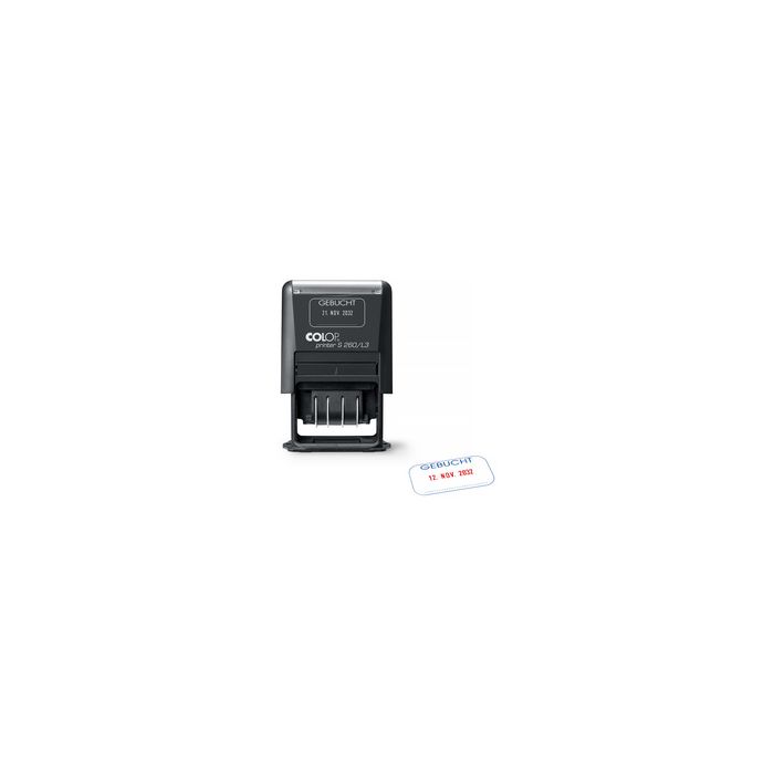 COLOP Datumstempel Printer S260/L3 "GEBUCHT", schwarz