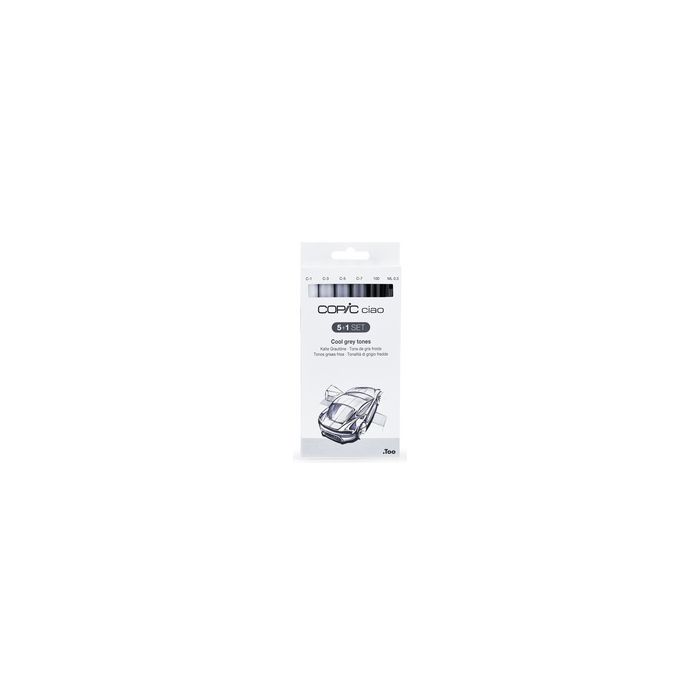 COPIC Kit de marqueurs ciao 5+1, couleurs grises