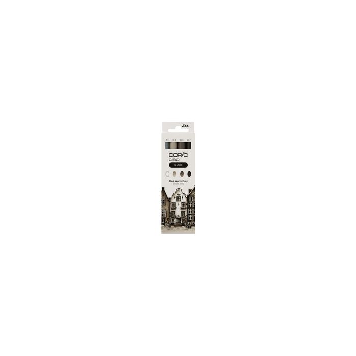 COPIC Marqueur ciao, kit 3+1 SHADE "Dark Warm Gray"