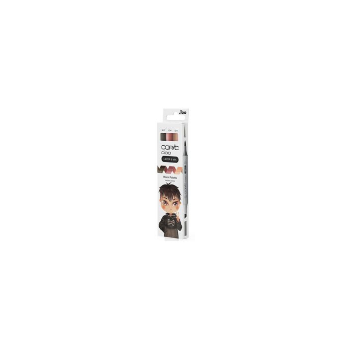 COPIC Marqueur ciao, set de 3 "Warm Palette"