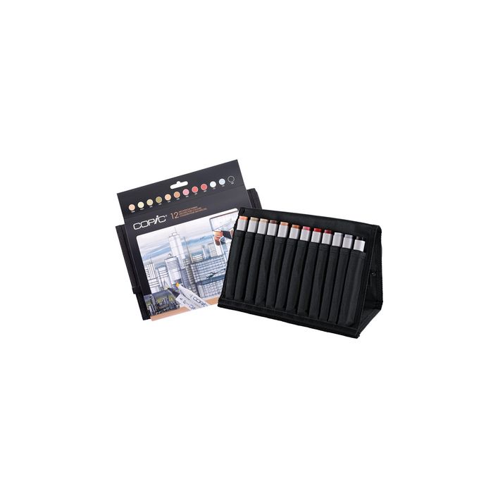 COPIC Marqueur classic, kit de 24 avec 12 couleurs