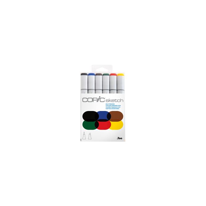 COPIC Marqueur sketch, kit de 6 "Bold Primaries"