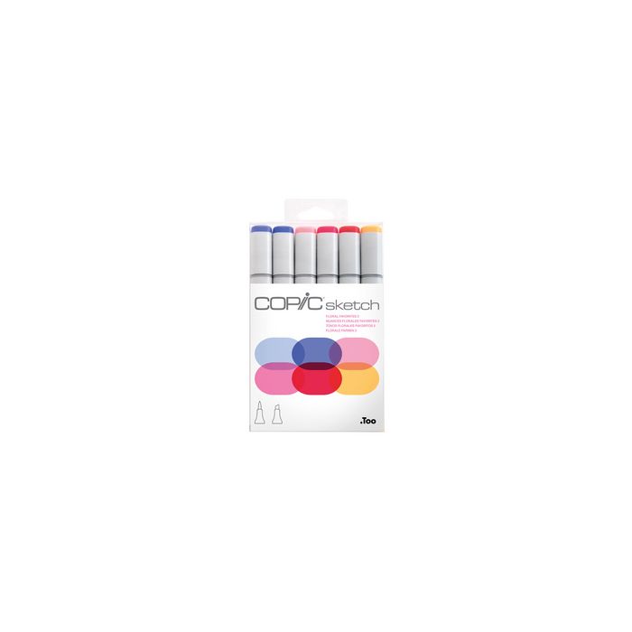 COPIC Marqueur sketch, kit de 6 "Floral Favorites 2"