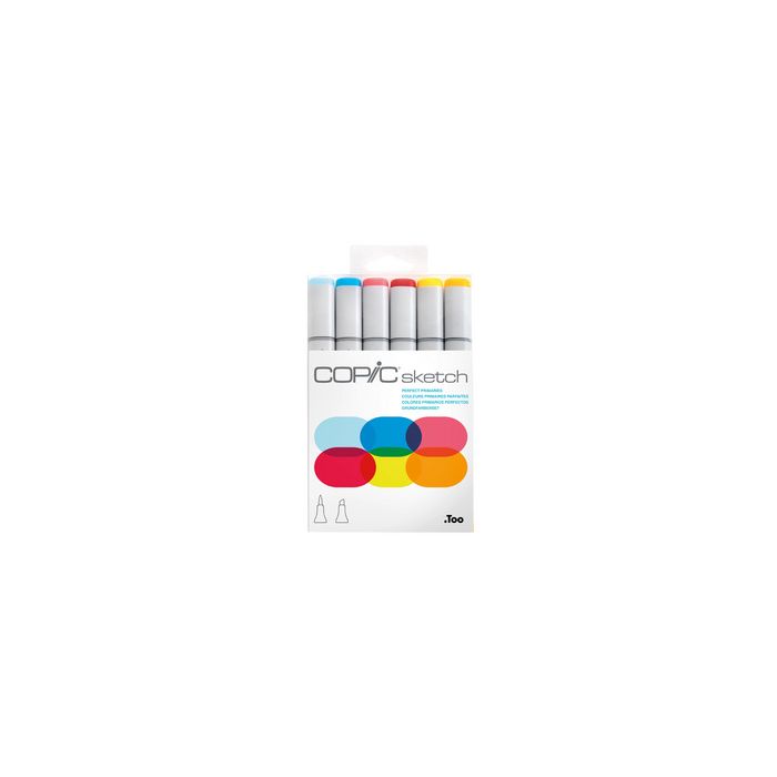 COPIC Marqueur sketch, kit de 6 "Perfect Primaries"