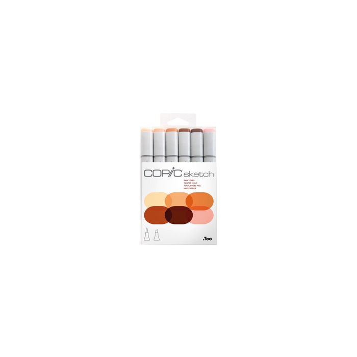 COPIC Marqueur sketch, kit de 6 "Skin tones"