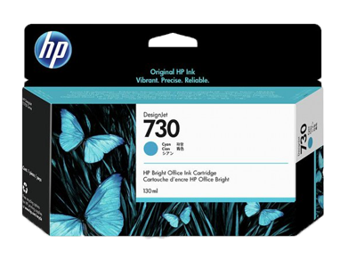 Cartouche Jet d'encre de Marque HP 730 (P2V68A) Cyan 300ml