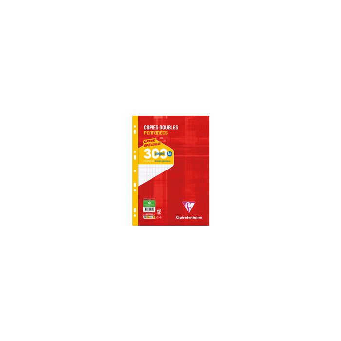 Clairefontaine Copies doubles perforées, A4, séyès