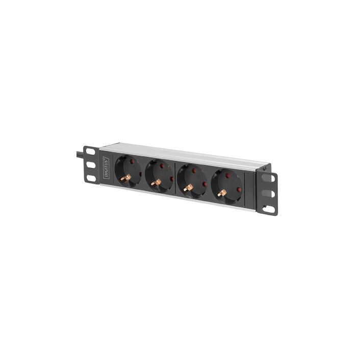 DIGITUS 10" Steckdosenleiste mit Aluminiumprofil, 4-fach