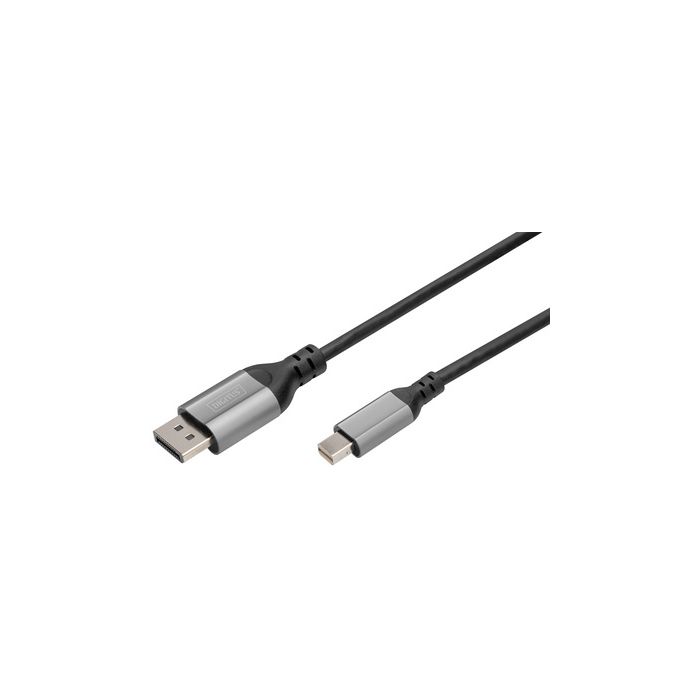 DIGITUS Câble adaptateur DisplayPort 8K 1.4, mini DP-DP, 2 m