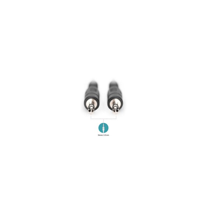 DIGITUS Câble audio, 2x jack 3,5 mm, 1,5 m