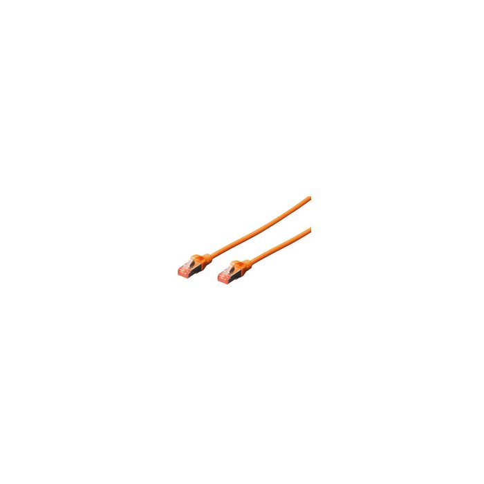 DIGITUS Câble de brassage, Cat. 6, S/FTP, 0,5 m, orange