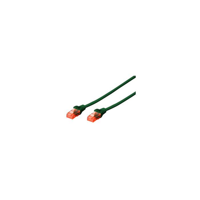 DIGITUS Câble de brassage, Cat. 6, U/UTP, 2,0 m, vert