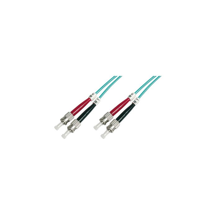DIGITUS Câble patch à fibres optiques, 2xST - 2xST,OM3, 1m