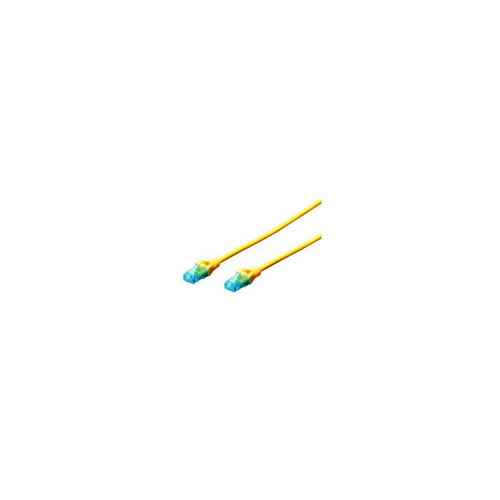 DIGITUS Câble patch, Cat. 5e, U/UTP,  2,0 m, jaune