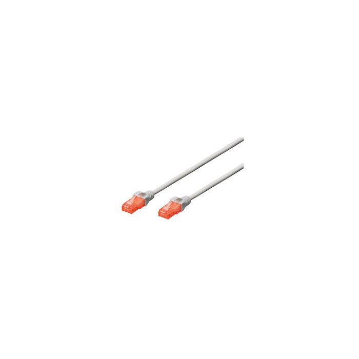 DIGITUS Câble patch, cat. 6, U/UTP,10 m, gris