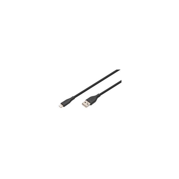 DIGITUS Câble silicone, USB-A - Lightning, 0,5 m