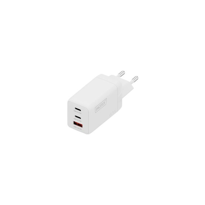 DIGITUS Chargeur secteur USB GaN, 2x USB-C / 1x USB-A, 67 W