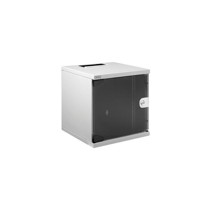 DIGITUS Coffret mural 10" série Compact, 6U, gris clair