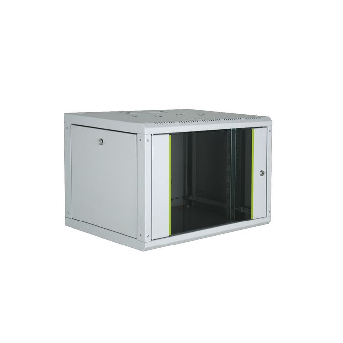 DIGITUS Coffret mural 19" Unique Line, 9 U, gris clair