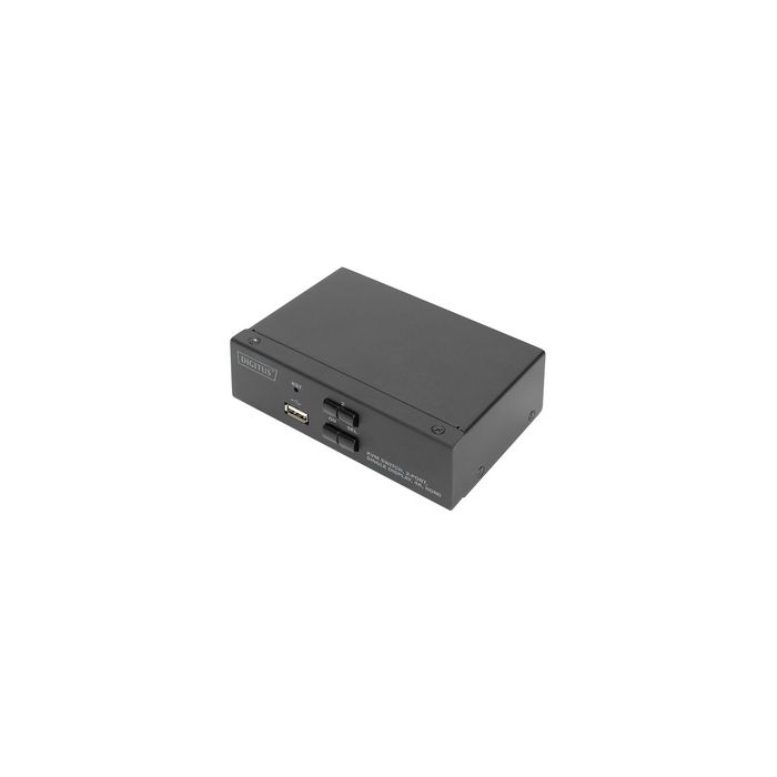 DIGITUS Commutateur KVM, 2 ports, simple affichage, 4K, HDMI