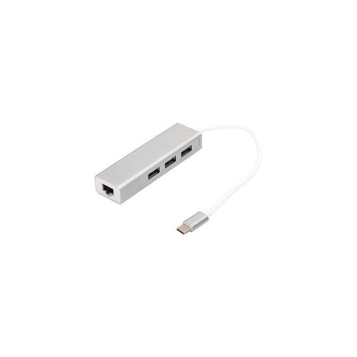 DIGITUS Hub USB 3.0 Super Speed, 3 ports + éthernet