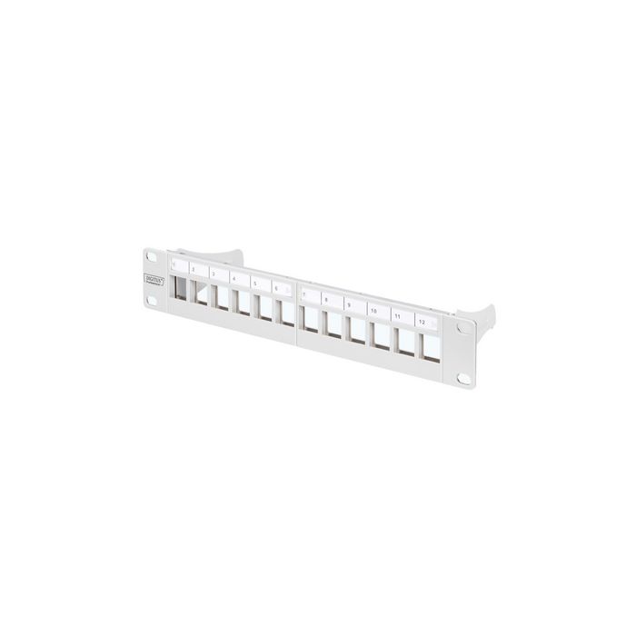 DIGITUS Panneau de brassage modulaire 10", 12 ports, gris