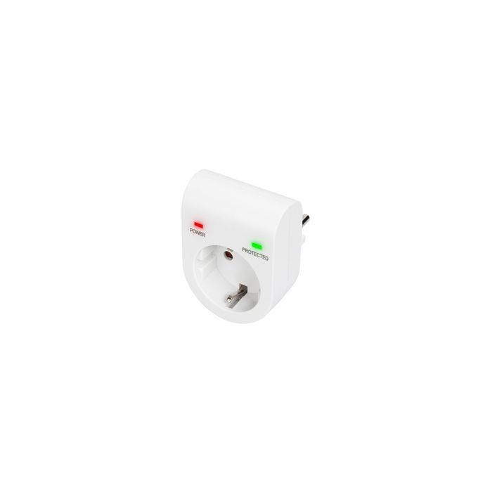 DIGITUS Überspannungsschutz-Aadapter, 16 A, 3.500 W, weiß