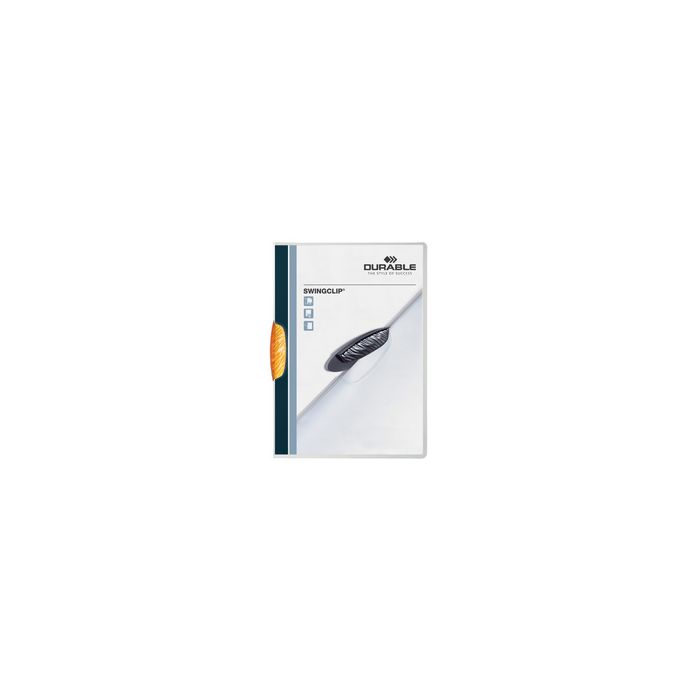 DURABLE Chemise à clip SWINGCLIP, format A4, clip orange