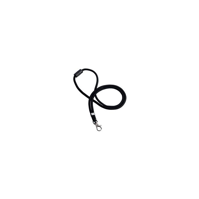 DURABLE Cordon textile rPET avec mousqueton, noir