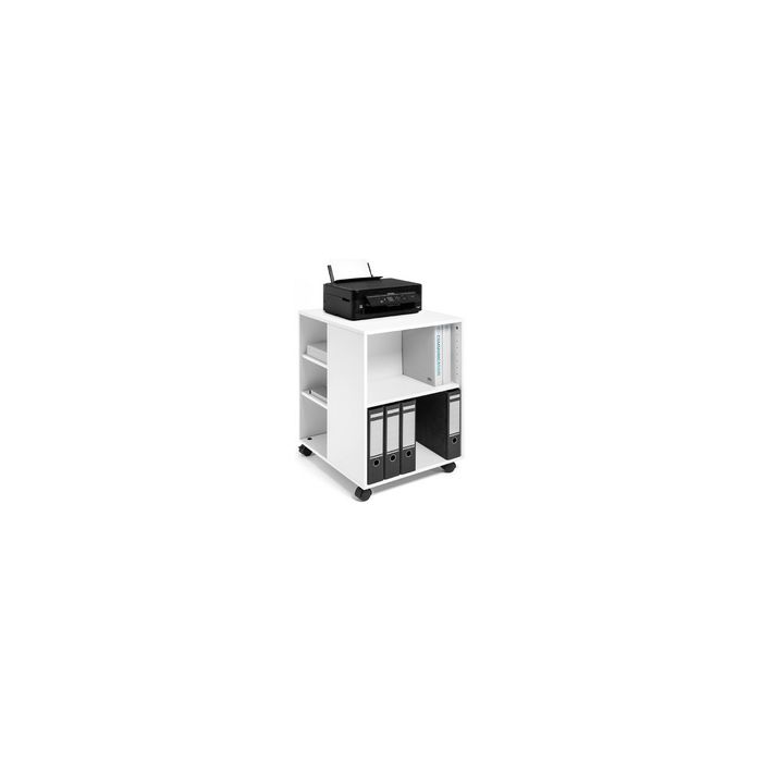 DURABLE Desserte de bureau "74/59" ouvert, 6 étagères, blanc