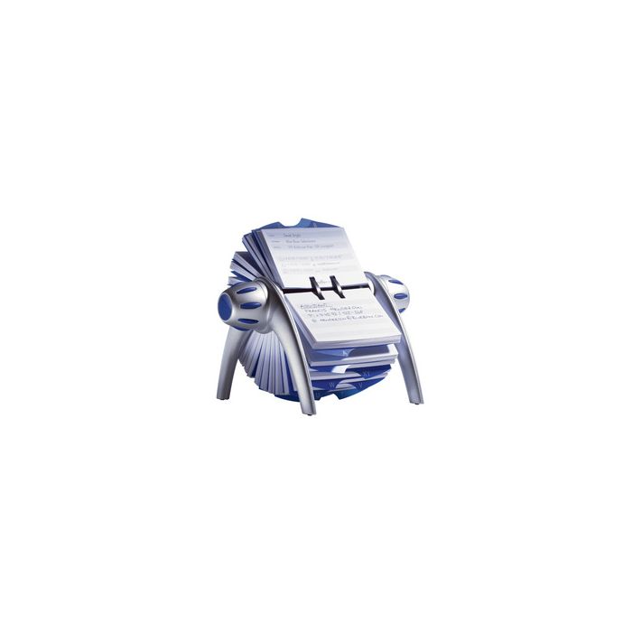 DURABLE Fichier rotatif TELEINDEX flip, argent métal./ bleu