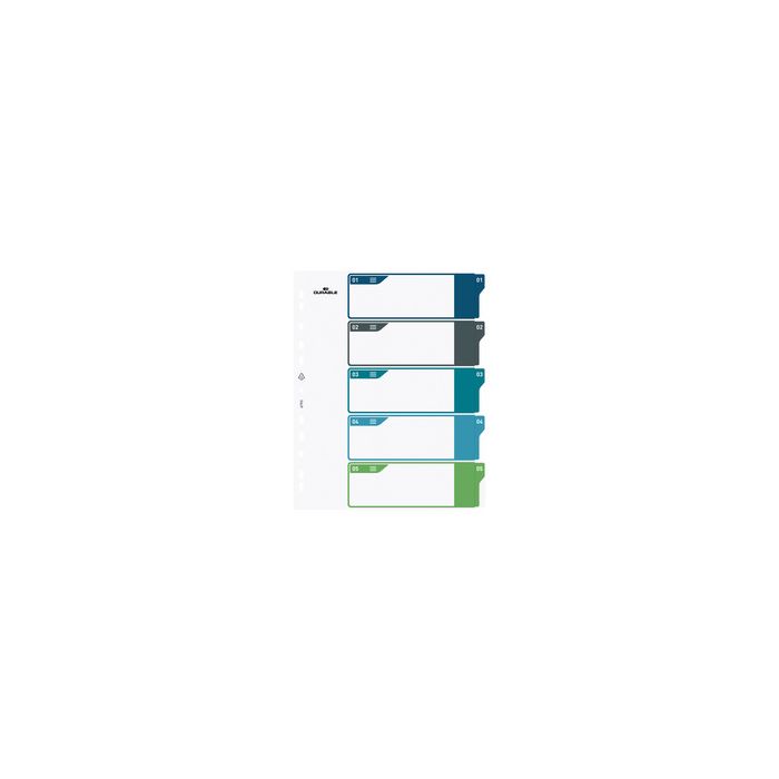 DURABLE Intercalaire en plastique, numérique, A4+