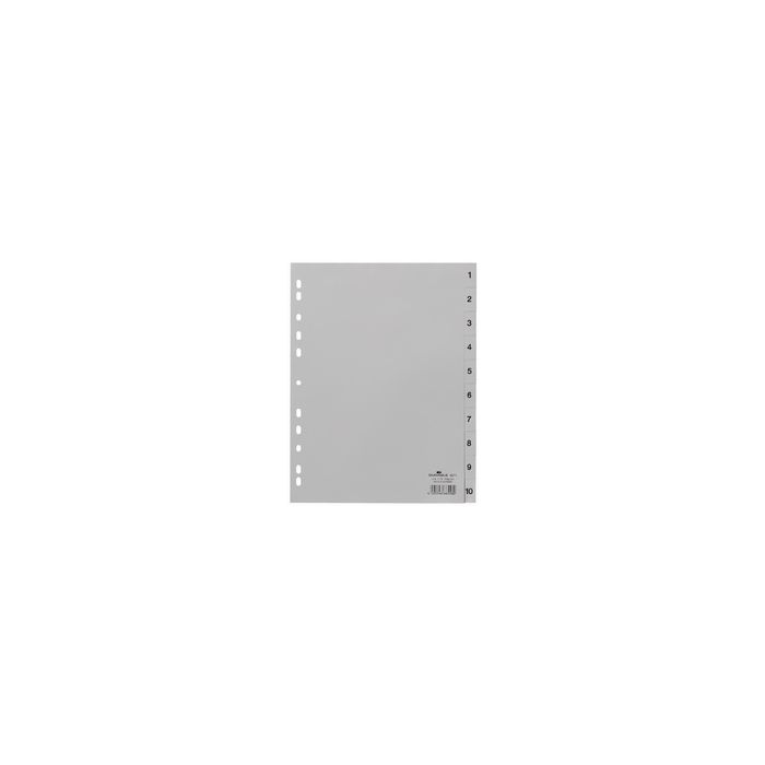 DURABLE Intercalaires en plastique, chiffres, A4, 10 touches