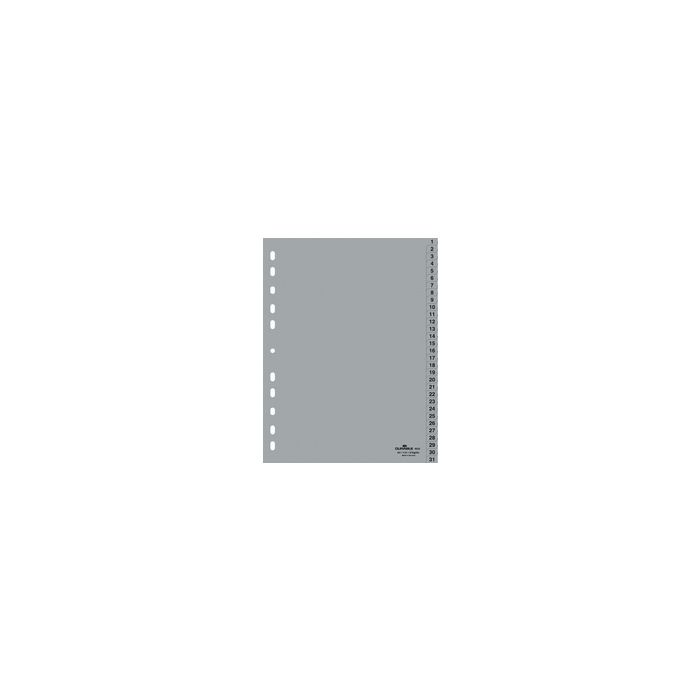 DURABLE Intercalaires en plastique, chiffres, A4, 31 touches