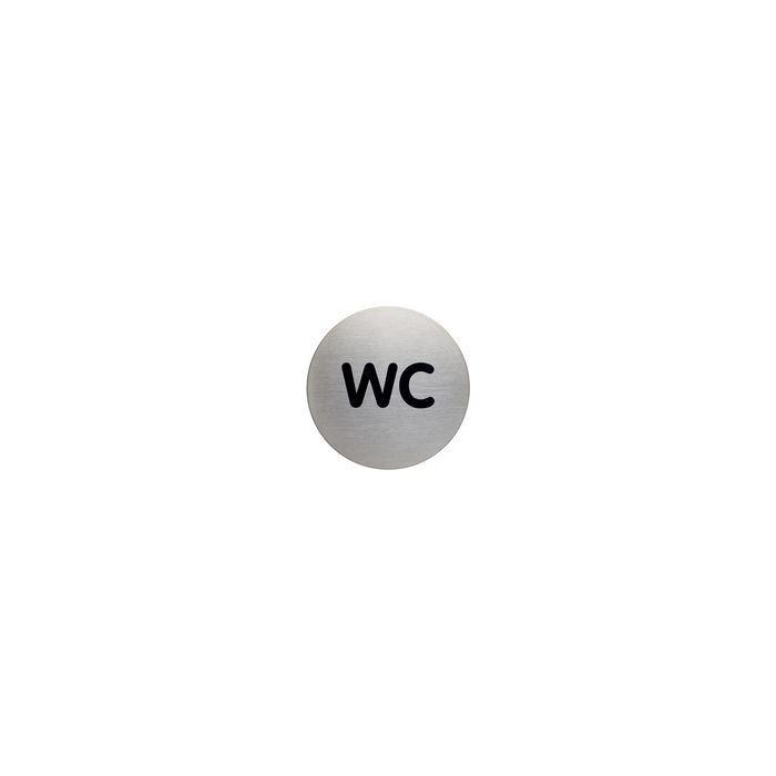 DURABLE Pictogramme "WC", diamètre: 83 mm, argent