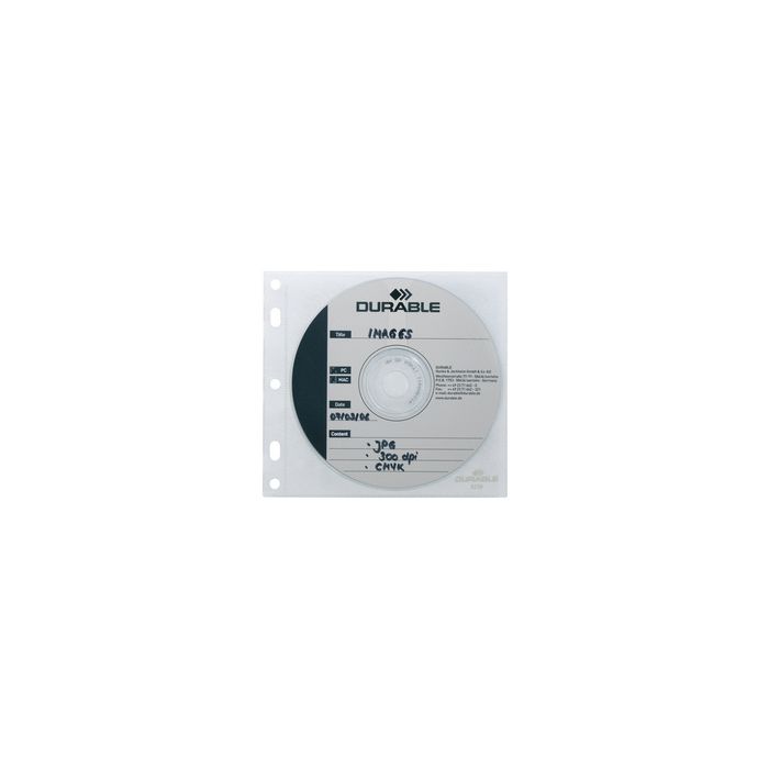 DURABLE Pochette CD-/DVD COVER FILE, PP, transparent