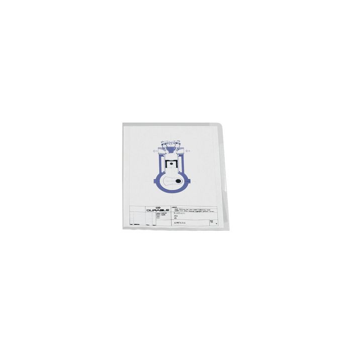 DURABLE Pochette coin, A4, en PP, 0,12 mm, bleu