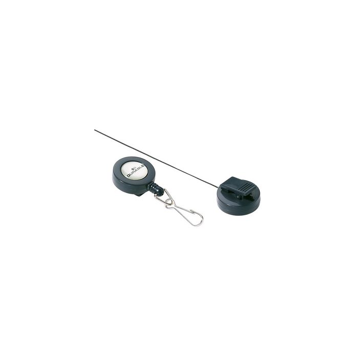 DURABLE Porte-badge avec mousqueton, anthracite