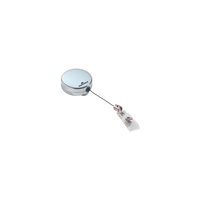 DURABLE Porte-badge chromé, argent-métallique