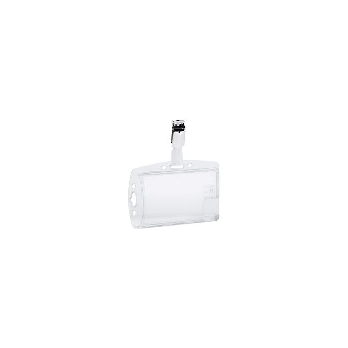 DURABLE Porte-badges avec clip DOPPELBOX, transparent